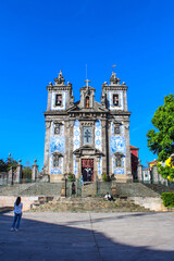 Church of Saint Ildefonso in Porto, Portugal - obrazy, fototapety, plakaty