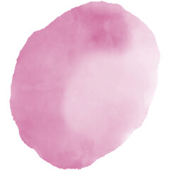 Pink Circle Watercolor Stain Featuring Isolated