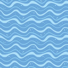 Japanese Tidal Wave Line Vector Seamless Pattern