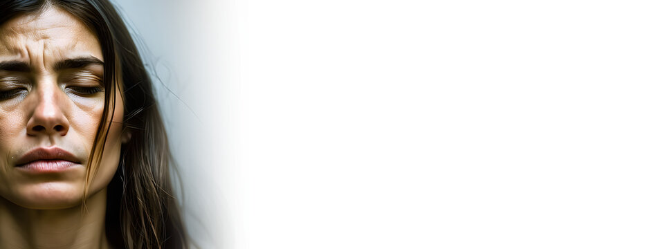 ai-generated, illustration of a fictional woman who is suffering from depression