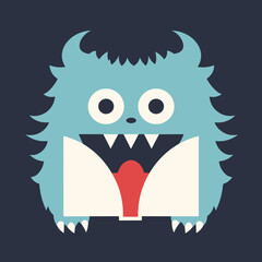 monster zen logo vector art minimalistic logo