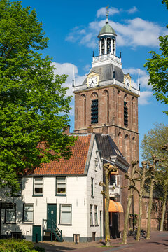 Scenery with The Maria church in Meppel, Drenthe, The Netherlands