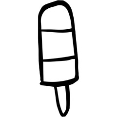 ice cream  for summer with doodle and hand drawn style.