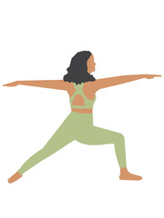 Woman wearing sportwear doing Yoga exercise, Calm of healthy young woman breathing and meditation yoga