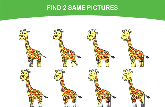 A smiling giraffe. Find 2 similar images. children's education. Cartoon vector illustration