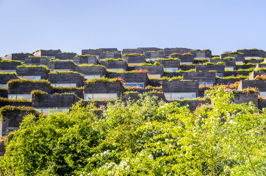 The Mountain, preisgekr&ouml;ntes Appartementhaus vom Architekturb&uuml;ro Bjarke Ingels Group, Stadtteil &Oslash;restad, Amager, Kopenhagen, D&auml;nemark