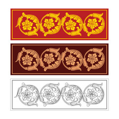 Sri Lankan Traditional Vector Patterns, illustration Art