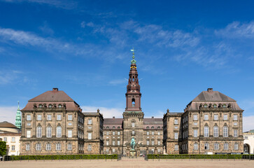 Schloss Christiansborg, dänisches Parlament, Slotsholmen, Kopenhagen, Dänemark
