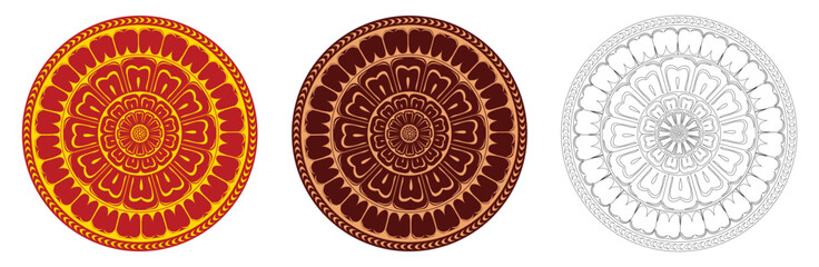 Sri Lankan Traditional Vector Patterns, illustration Art