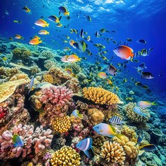 Obraz na płótnie Canvas Magnificent underwater world of the tropical ocean.