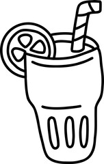 orange juice hand draw