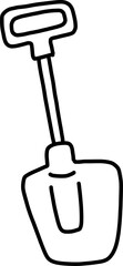 shovel hand draw