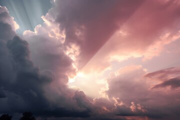 Obraz na płótnie Canvas sunset in the clouds-Ai