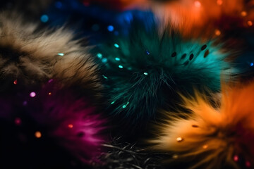 Obraz na płótnie Canvas Colorful confetti stars. Generative AI