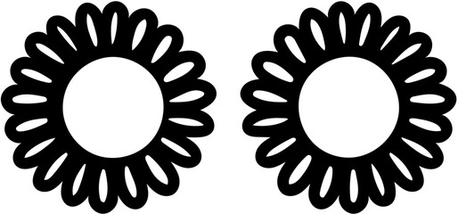 sunflower,black line