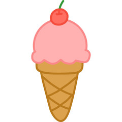 ice cream cone hand draw