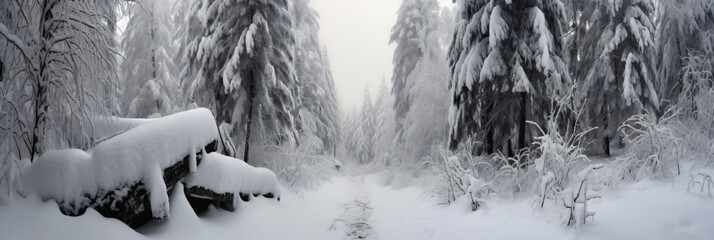 winter landscape, fictional landscape made with generative ai