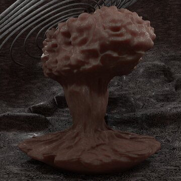 Brain and encephalon sprouting from a base.