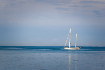 Fototapeta na wymiar Sailing boat on the sea