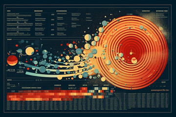 Infographic illustration presents complex information in a visually engaging. Ai generated