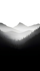Generated with Ai, mountainous landscape, fogs and forests