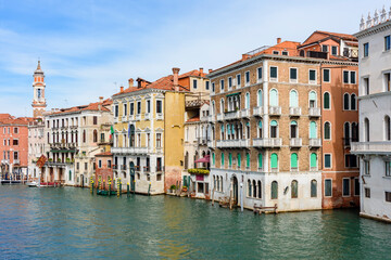 Fototapeta na wymiar Architecture of Venice along Grand canal, Italy