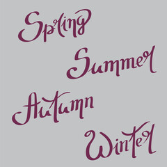 Funny font for writing the seasons
