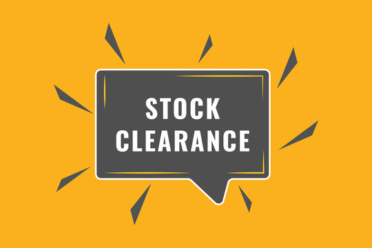 clearance sale button. clearance sale speech bubble. clearance