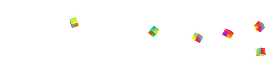 Rainbow Box Vector White Panoramic Background.