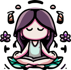 meditation png graphic clipart design