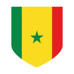 Senegal flag. Flag of Senegal in shape 