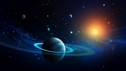 planet in space background