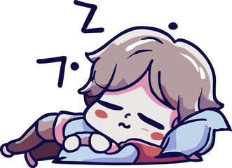 Sleeping png graphic clipart design