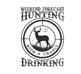 Hunting T-Shirt Design and vector
