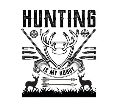 Hunting T-Shirt Design and vector
