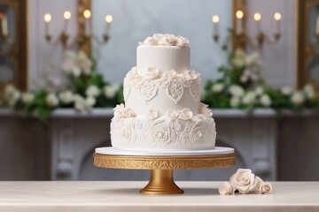 Obraz na płótnie Canvas Wedding cake, generative ai