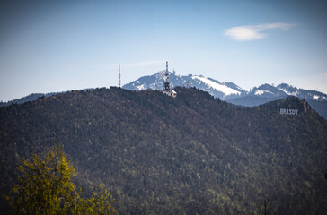 Panoramic view of Mount Tampa from Brasov Romania