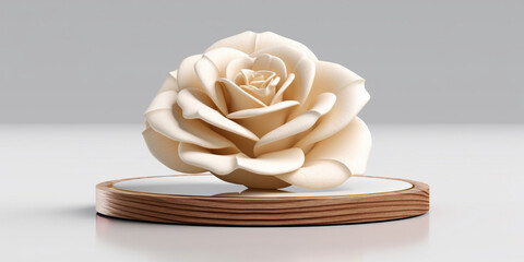 White rose romantic flower by generative AI tools