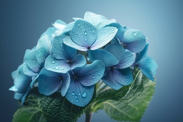 Blue hydrangea. Generate AI