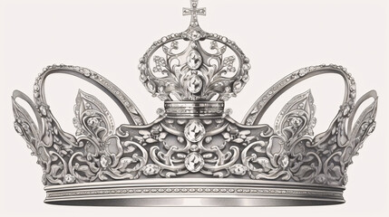 Crown of Victory on White Background