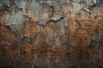 dusty rough metal background that is already rusting and the rust has crumbled off in certain places (Generative AI, Generativ, KI)

