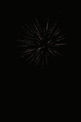 Fototapeta premium Huge fireworks explosion In front of the black night sky