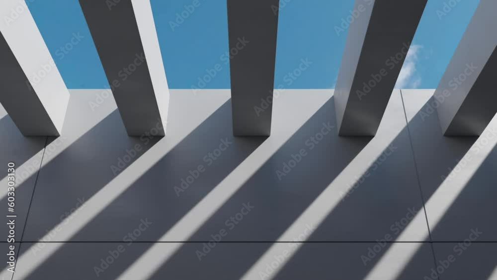 Poster Abstract concrete architecture with running shadow.