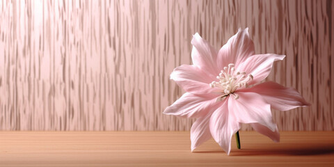 Background copy space pink flower by generative AI tools