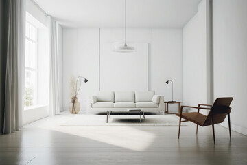Naklejka na ściany i meble A Minimalist Living Room