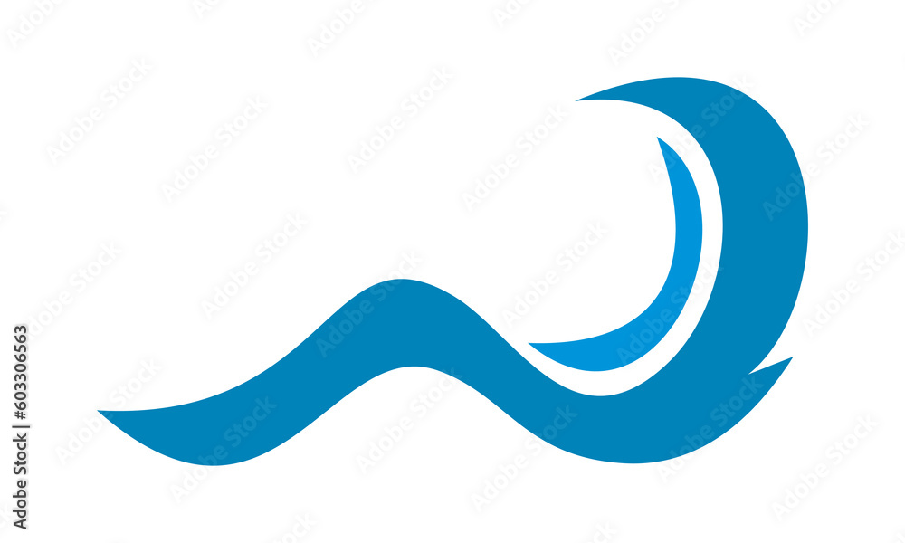 Wall mural vector water wave icon logo