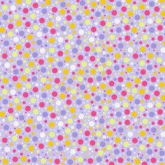 Colorful circles and dots. chaotic pattern circle. Seamless pattern.