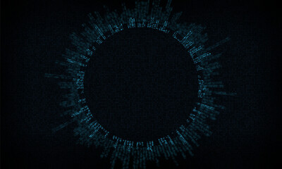 Big Data visualization. Abstract technology background. Vector illustration.