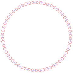 Cute pastel circle border frame