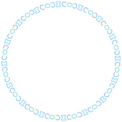 Cute pastel circle border frame